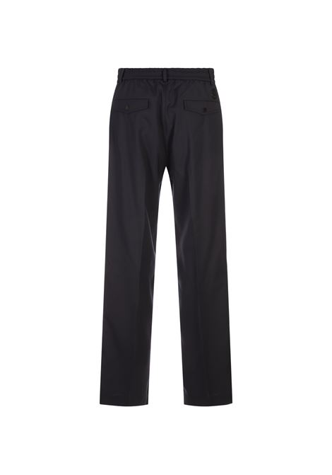 Pantaloni Sartoriali In Gabardina Di Lana Blu MONCLER | 091-2A00016 597FV77D